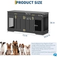 thumbnail image 2 of Litake 71" Extra Large Dog Crate TV Stand for 2 Large Dogs - Wooden Double Kennel Furniture with 2 Lockable Doors & 2 Drawers, Indoor Pet Crate for Living Room Home Decor, Black, 2 of 8