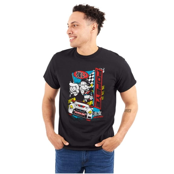 Popeye Kanji High Speed Racecar Men's Graphic T Shirt Tees Brisco Brands S