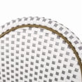 thumbnail image 4 of Outdoor PE Ratten and Aluminum French Bistro Chairs, Set of 2, Rusted Grey & White, Bamboo Print Finish, 4 of 10