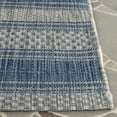 thumbnail image 4 of SAFAVIEH Courtyard Paul Striped Indoor/Outdoor Runner, 2'3" x 8', Grey/Navy, 4 of 13