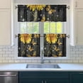thumbnail image 3 of Farmhouse Country Curtains 24 Inch - 3 Panel Bohemian Floral Set with Vintage Rustic Design, Kitchen Window Drapes, 3 of 6