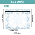 thumbnail image 3 of Light Blue Floral Patterns 3-Ring Binder Pouches A4 Size Zipper Pocket File Storage 2 Packs, 3 of 6