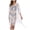#501-White, variant on Womens Casual Swimwear Cover Up 3/4 Length Sleeve Sheer Mesh Hollow Out Beach Dress Solid Color Lightweight for Pool 1-Pack Gift