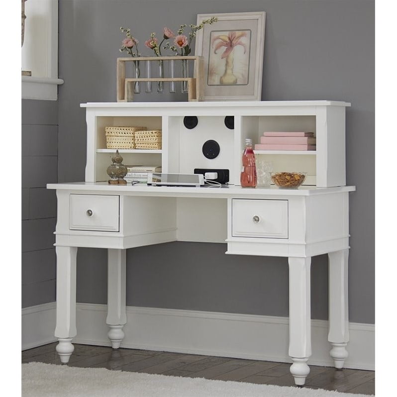 Ne Kids Lake House Writing Desk With Hutch In White