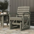 thumbnail image 3 of Wildridge Classic Single Glider, Dark Gray - Outdoor Weather Resistant Recycled HDPE Glider for Porch, Patio, Deck, 3 of 4