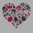 thumbnail image 2 of Boy's Star Wars Valentine's Day Heart Icons  Graphic Tee Athletic Heather Small, 2 of 5