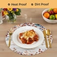 thumbnail image 4 of Orange Brown Eucalyptus Leaves Round 13 Inch Placemats Set of 4, Botanical Farm Rustic Wood HeatResistant Non Slip Place Mats for Dining Table, Wipeable Braided Kitchen Table Mats for Housewarming, 4 of 9