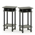 thumbnail image 5 of Furinno Turn-N-Tube Set of 2 Side Table, Grey 3-Tier Narrow End Table, Night Stand, Bedside Table for Living Room, Bedroom, Home Office, Grey Oak/Black/Black, 5 of 5