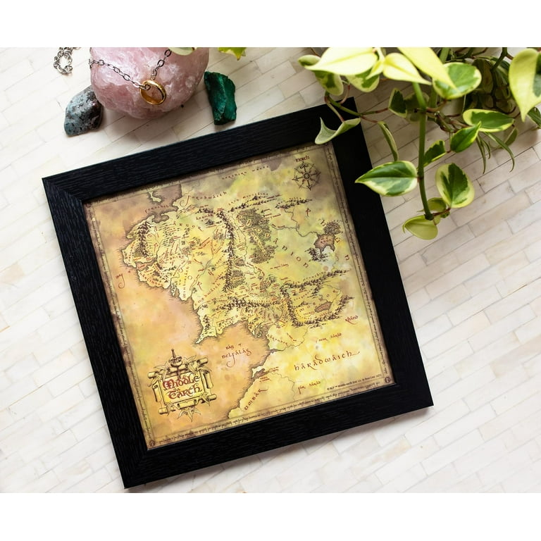 Map of Middle Earth The Lord of The Rings Poster for Bar Office Room Wall  Print Home Decoration Frameless Gift Frameless Gift 12 x 18 inch(30cm x  46cm) 