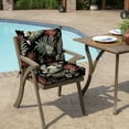 thumbnail image 3 of ARDEN Outdoor Dining Chair Cushion, 21 x 21, Water Repellent, Fade Resistant 21 x 21, Simone Black Tropical, 3 of 13