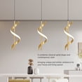 thumbnail image 4 of Spiral LED Pendant Light Gold Color Modern Integrated LED Hanging Lamp 85-265V Hanging Island Light Fixture for Living Room Bedroom Kitchen Sink Dining Room, 4 of 8