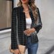 thumbnail image 5 of Ailaofu Womens Business Coat Open Front Blazer Long Sleeve Notch Stand Collar Work Office Dressy Jacket, 5 of 7