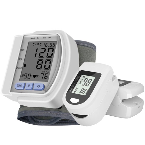 Genkent Arm Blood Pressure Monitor, Fingertip Pulse Oximeter Kit