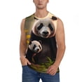 thumbnail image 2 of Fotbe Men's Forest Panda Print Men's Sleeveless Muscle Tank Tops Casual T-Shirts for Gym Workout Beach-Large, 2 of 8