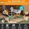 thumbnail image 3 of K&H Pet Products All Weather Pet Cot Green Large 42 X 30 X 7 Inches, 3 of 11