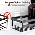 thumbnail image 4 of WOWBOX Paquete de 2 carritos de ducha – Estante de ducha adhesivo para colgar – Organizadores y almacenamiento de baño, estantes de ducha de acero inoxidable sin perforación para decoración del hogar,, 4 of 5