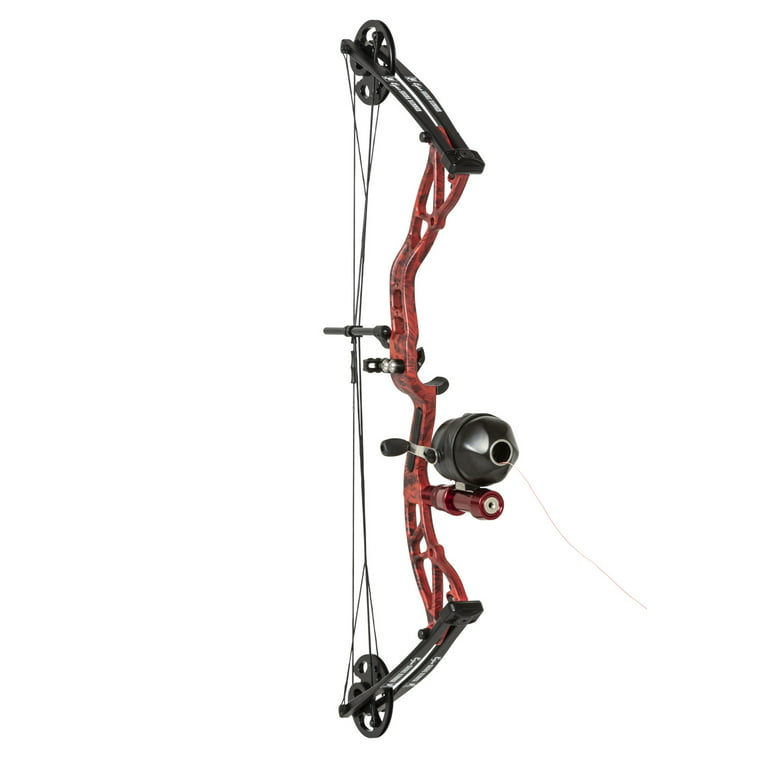 Cajun Bowfishing Shore Runner Compound Bowfishing Bow Ready to Fish Kit with  Arrow Rest, Bowfishing Reel, Reel Seat, Blister Buster Finger Pads,  Fiberglass Arrow 
