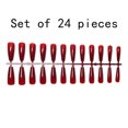 thumbnail image 4 of Jumpingount 24 piezas de uñas postizas extralargas DIY sólidas y duraderas resistentes a los arañazos uñas acrílicas elegantes para salones de Juegos de manicura 6 rojo oscuro, 4 of 6