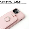 thumbnail image 5 of Accordion Wallet Case for iPhone 13 Pro Max with Rotatable Ring Holder Kickstand, RFID Blocking Card Slots Finger Grip Ring PU Leather Shockproof Purse Cover for iPhone 13 Pro Max, Pink, 5 of 7