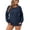 Navy, variant on Female Sweater Elegant Boatneck Long Sleeve Everyday Wear Knit Top