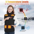 thumbnail image 4 of Rrtizan Gilet Riscaldato, Giacca Riscaldata Elettrica USB per Uomo e Donna, 3 Livelli di Temperatura, Giubbotto Riscaldato Impermeabile Invernale Cald-A-Batteria inclusa-XS, 4 of 5
