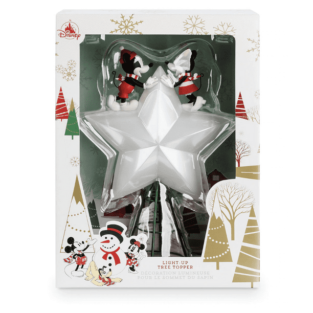 Disney Store Mickey and Minnie LightUp Holiday Christmas Tree Topper