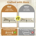 thumbnail image 6 of Twin Size Upholstered Daybed with USB and Type-C Charging, Hydraulic Storage Bed Frame with Wooden Slats, Tufted Sofa Back and Side Pocket, Sturdy Wood Platform Bed for Guest Room Bedroom, Beige, 6 of 8