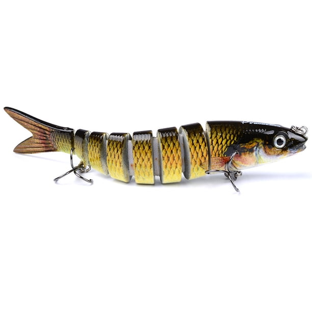 Cebo Artificial realista de Swimbait multiarticulado, cebo de pesca de 8 segmentos, hundimiento lento para lubina, trucha, accesorios de pesca