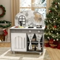 thumbnail image 5 of LAZY BUDDY Wooden Play Kitchen for Kids, Toddler Kitchen Playset with Sink, Stove, Pretend Play Toy for Boys and Girls Age 3+, 5 of 9