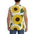 thumbnail image 4 of Gaeub Sunflowers Men's Sleeveless Muscle Shirts Workout Tank Tops, Odor Protection and Comfortable - XX-Large, 4 of 8