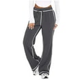 thumbnail image 2 of Zylanna Women's Sweatpants with Pockets, Baggy Soft & Warm Elastic Drawstring Solid Color Activewear Wide Leg Pants for Women Gray, 2 of 6