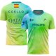 thumbnail image 4 of Camiseta transpirable con degradado 3D para hombre, camiseta de fitness, running, tenis, bádminton, talla asiática, 2024, 4 of 5