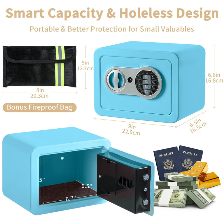 Locksworth Electronic Safe Box, 0.2 Cu Ft Steel with Fireproof Bag photo 6