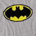 thumbnail image 2 of Batman Pixel Symbol Women's T Shirt, Athletic Heather, Medium, 2 of 6