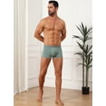 thumbnail image 4 of DARING DIVA Men's Comfortable Striped Stretch Waistband Boxer Underwear 38 Green, 4 of 6
