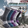 thumbnail image 2 of Calcetines Anlisim de lana merino para mujer, senderismo e invierno, 5 pares, 2 of 7