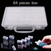Aousthop 64Grids Diamond Embroidery Painting Bead Jewelry Plastic Tools Box Storage Drill