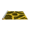 thumbnail image 2 of Ahgly Company Machine Washable Indoor Square Abstract Yellow Modern Area Rugs, 5' Square, 2 of 4