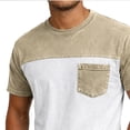thumbnail image 3 of Gytharion Mens Short Sleeve Shirts Color-blocking Crew Neck T-Shirts Summer Casual Tee Shirts with Pocket, 3 of 4