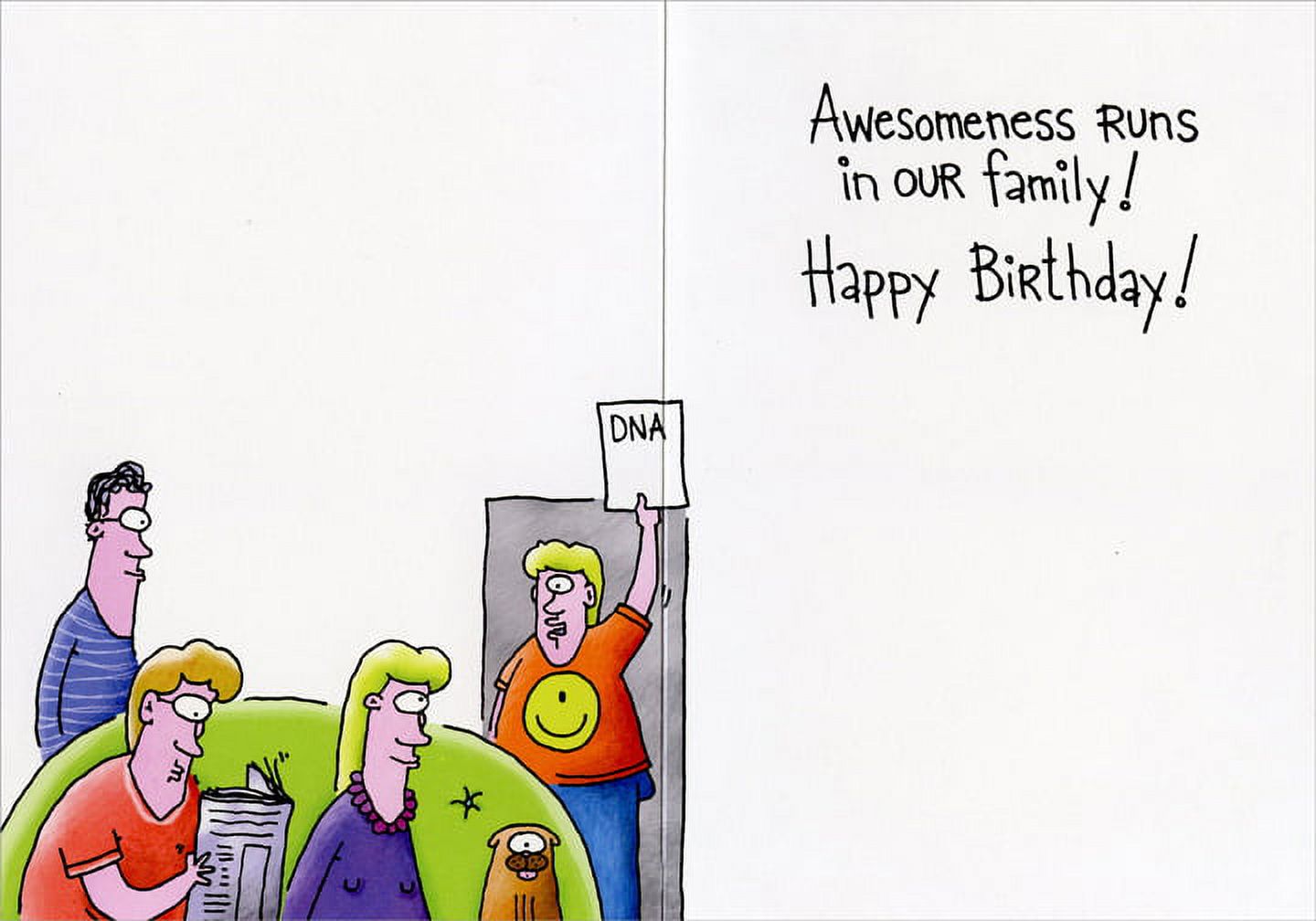 Oatmeal Studios Genetic Test Results Funny Family Birthday Card for ...