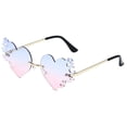 thumbnail image 1 of Gafas de sol con forma sin marco, gafas de sol personalizadas con forma de corazón volador, gafas divertidas para fiesta de moda, 1 of 1
