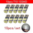 thumbnail image 1 of 10 Piezas Foco Led T10 Pellizco Con Canbus 15 SMD Chips LEDS Foco Cuartos, 1 of 3