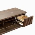 thumbnail image 6 of POVISON 70.87" Minimalist TV Stand with Drawers，Solid Wood Media Console with Cabinets, Flip-down Door, Walnut Veneer, Fully-Assembled, 6 of 9