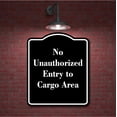 thumbnail image 2 of No Unauthorized Entry to Cargo Area BLACK Aluminum Composite Sign 20''x24'', 2 of 9