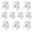 White, variant on ICEELF 10 Pack Stackable Classroom Stools, 18.8" Height White Plastic Nesting Stools, Portable Backless Flexible Seating for Classroom, School, Office, Home, Space-Saving Design