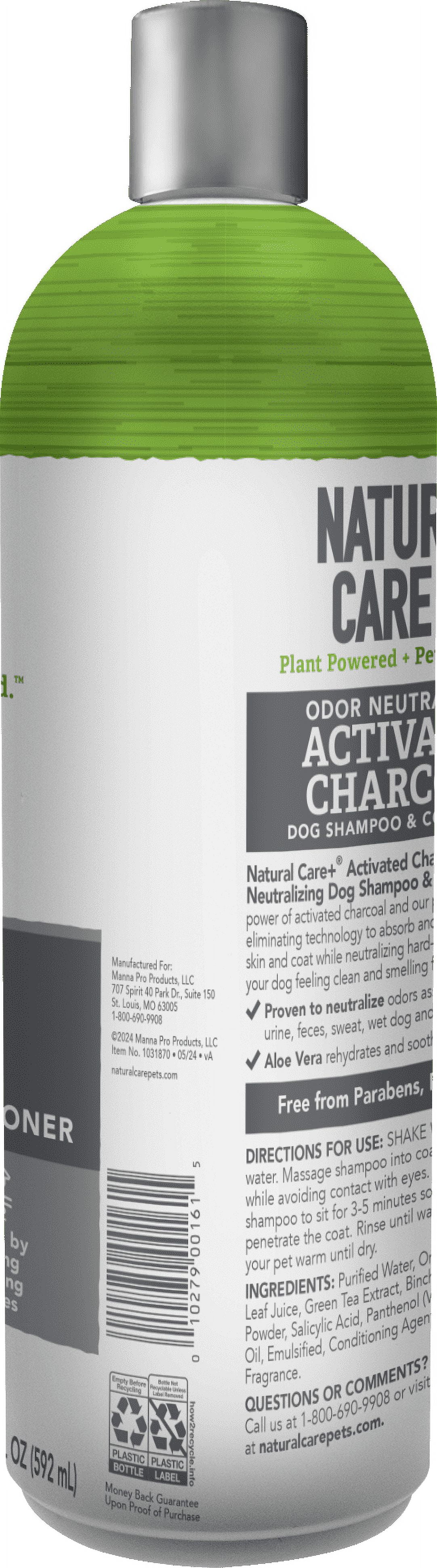 Natural Care Charcoal Shampoo for Dogs - Light Herbal Scent- 20oz.