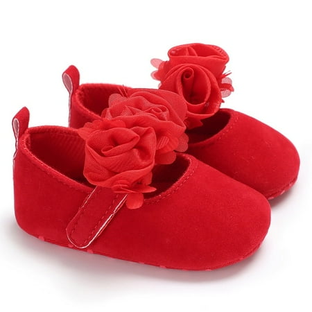 

QWZNDZG Baby Spring And Autumn Style Lovely Bow Solid Color Soft Sole Princess Shoes 0-18 Months Newborn Baby Casual Walking Shoes