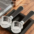 thumbnail image 3 of 54mm Espresso Bottomless Portafilter, Stainless Steel Double Spouts Portafilter With 3 Ear Handle Compatible For  870 880 Filter Basket Coffee Machine Accessories, 3 of 8