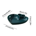 thumbnail image 3 of Meal Prep Containers,2-Compartments Heart Shape Serving Tray,Plastic Meal Tray for Appetizer Dinner Dessert,Valentines Day Decoration Supply,Green, 3 of 7