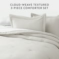 thumbnail image 5 of Noble Linens 3 Piece Cloud Gauze Textured All Season Down-Alternative Comforter Set, Dune, Full/Queen, 5 of 15